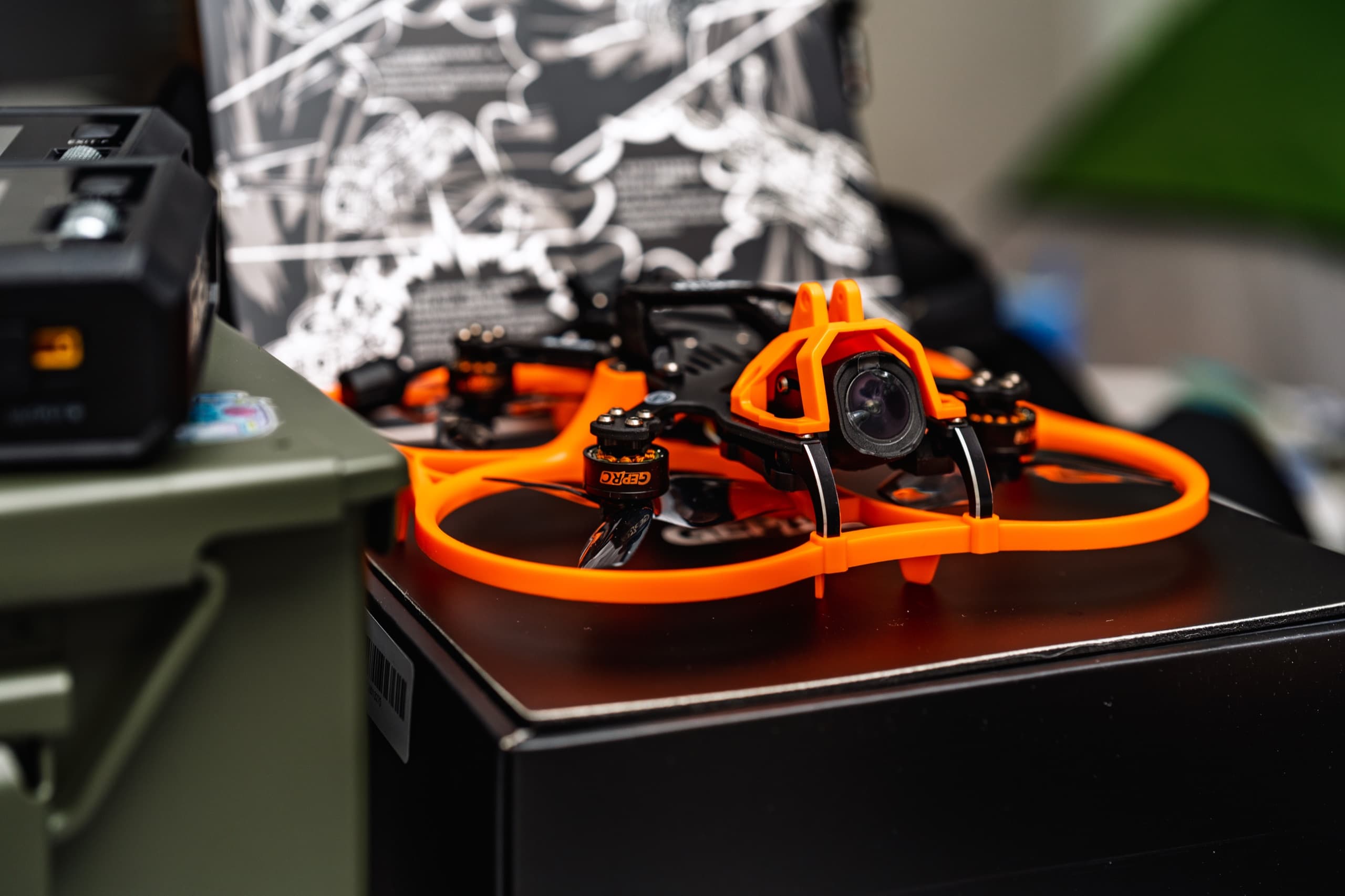 Cinewhoop FPV aircraft with ducted guards